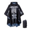 Poncho de Pluie Squelette Noir