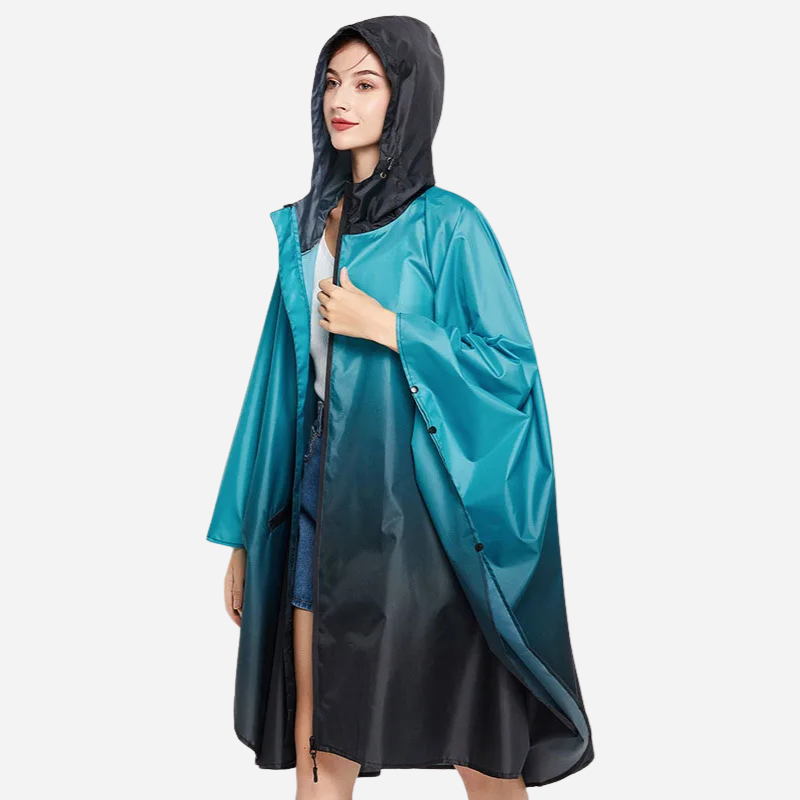 Poncho de Pluie Femme Tricolore