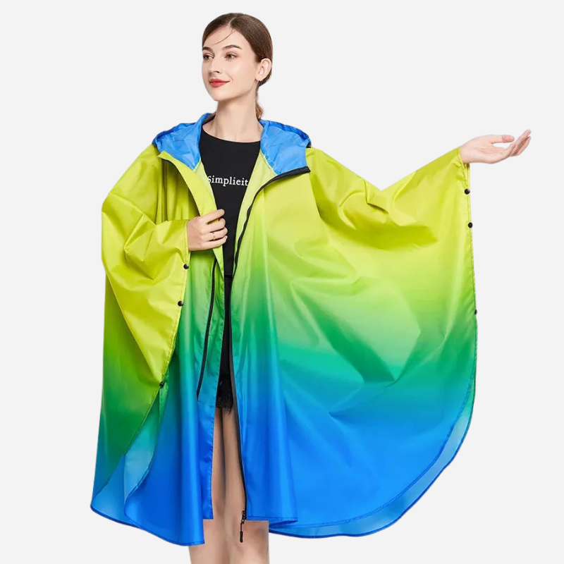 Poncho de Pluie Femme Tricolore