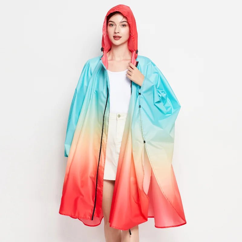 Poncho de Pluie Femme Tricolore