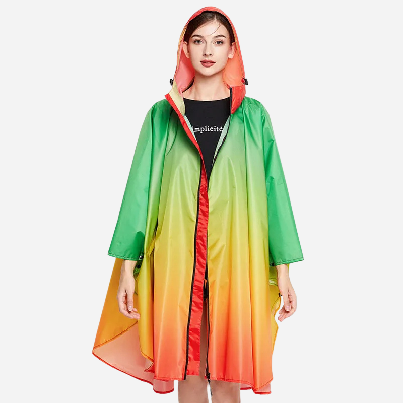 Poncho de Pluie Femme Tricolore