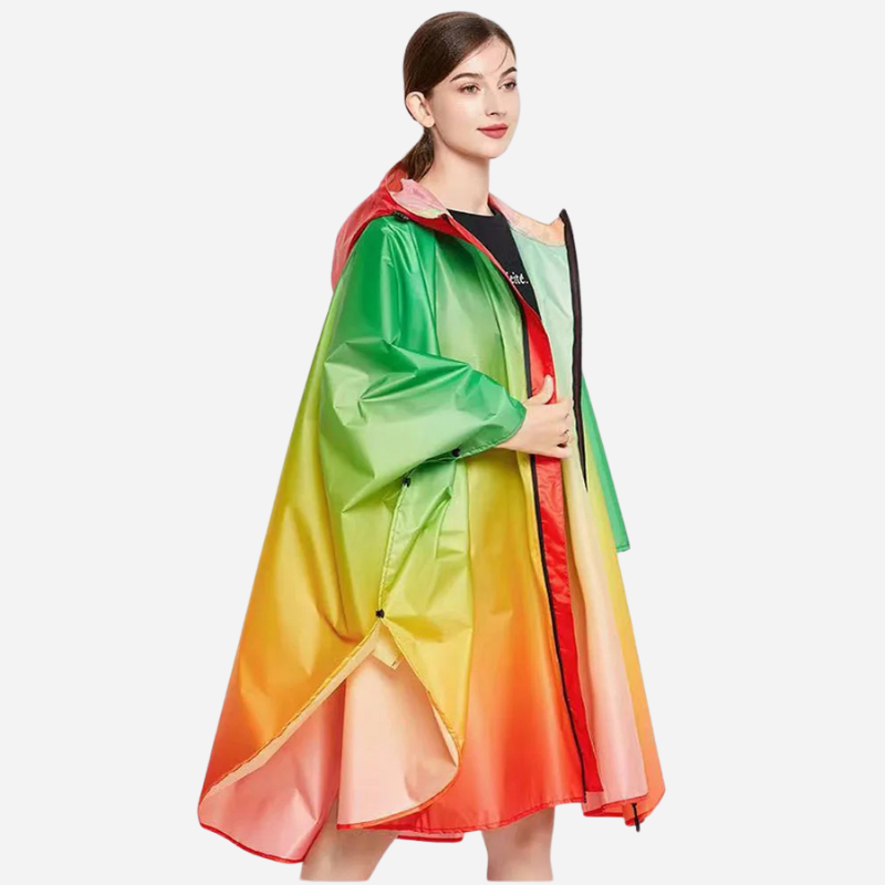 Poncho de Pluie Femme Tricolore