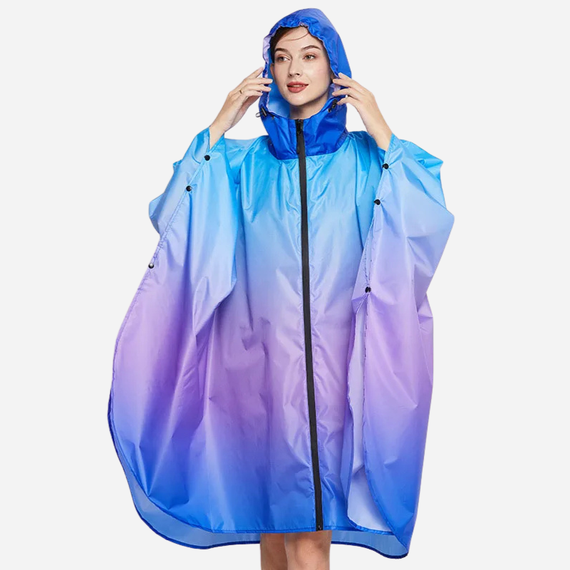 Poncho de Pluie Femme Tricolore