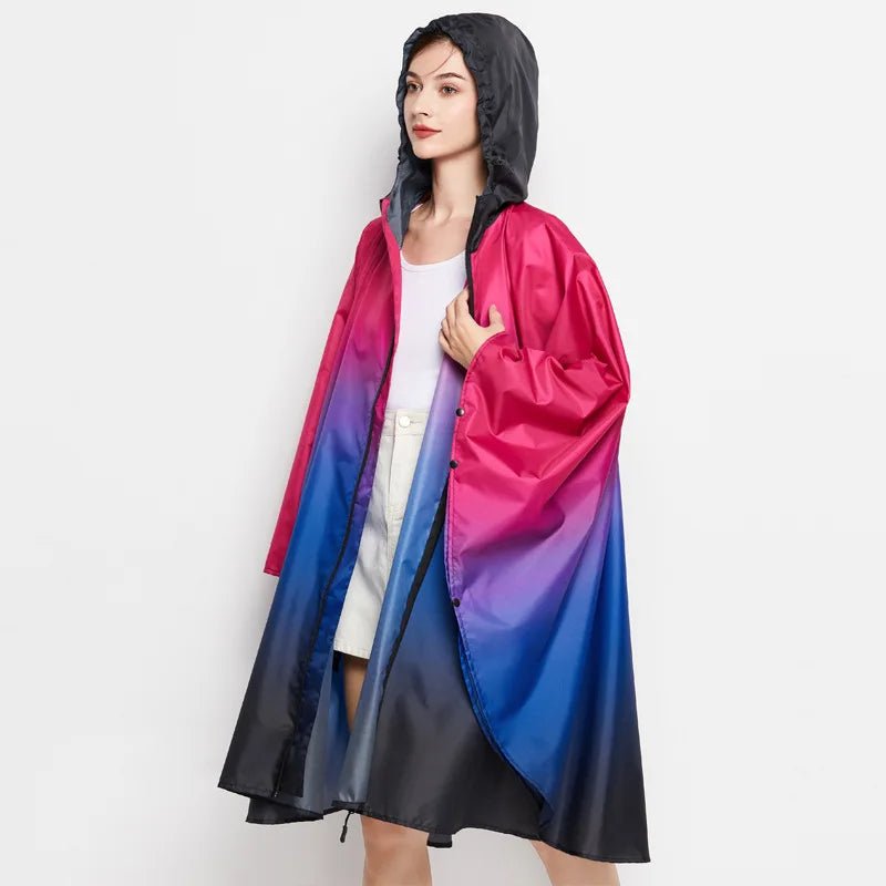Poncho de Pluie Femme Tricolore