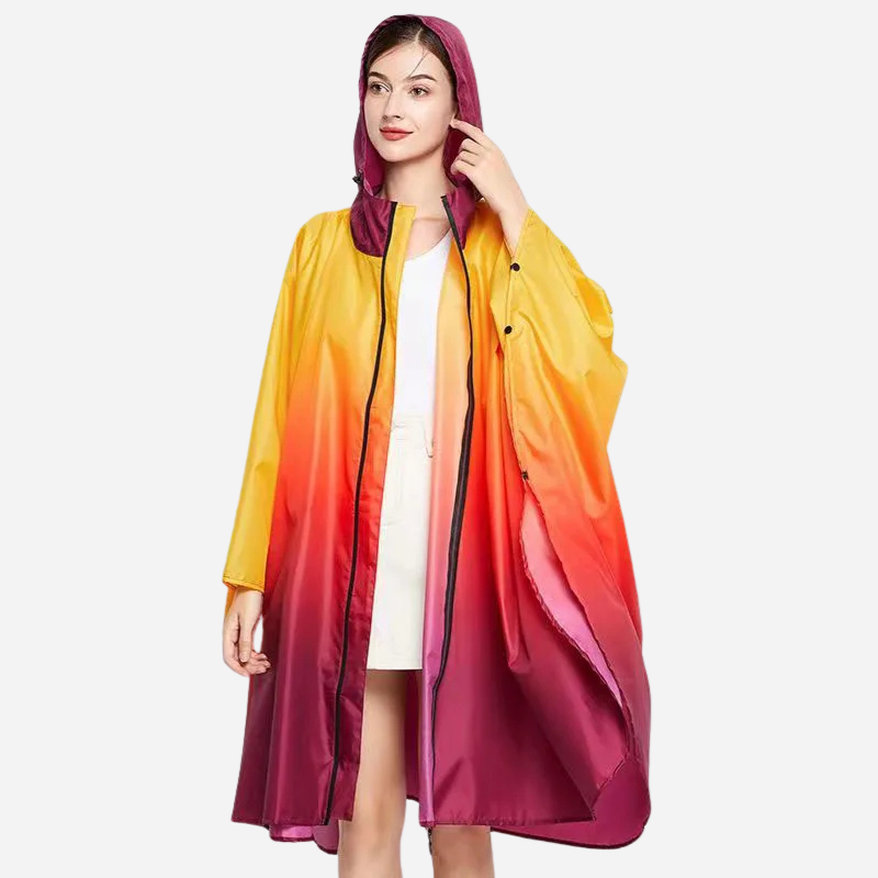 Poncho de Pluie Femme Tricolore