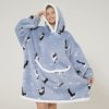 Poncho Polaire d'Intérieur Femme Bouledogues