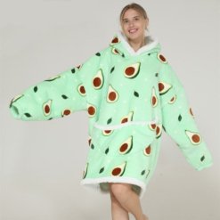 Poncho Polaire Femme Motif Avocats