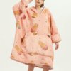 Poncho Polaire Femme Ice Cream Rose