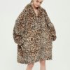 Poncho Polaire Femme Léopard d'Intérieur