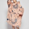 Poncho Polaire Femme Soleil Rose