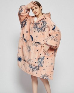Poncho Polaire Femme Soleil Rose