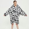 Poncho Polaire Femme Motif Vache