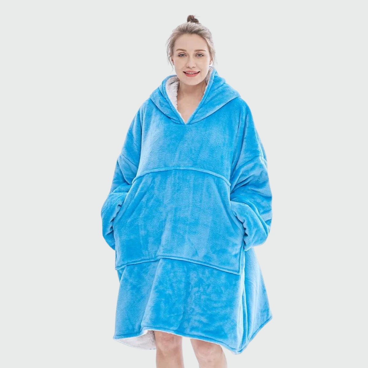 Poncho Polaire Hiver Femme Uni