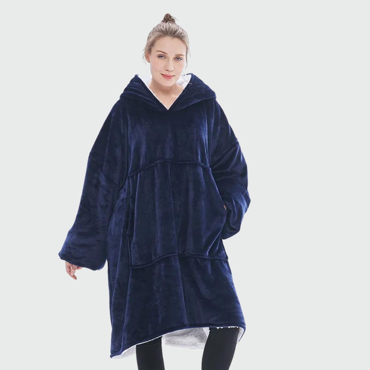 Poncho Polaire Hiver Femme Uni