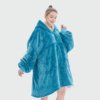 Poncho Polaire Hiver Femme Uni