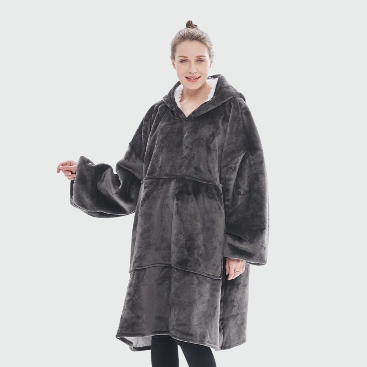 Poncho Polaire Hiver Femme Uni