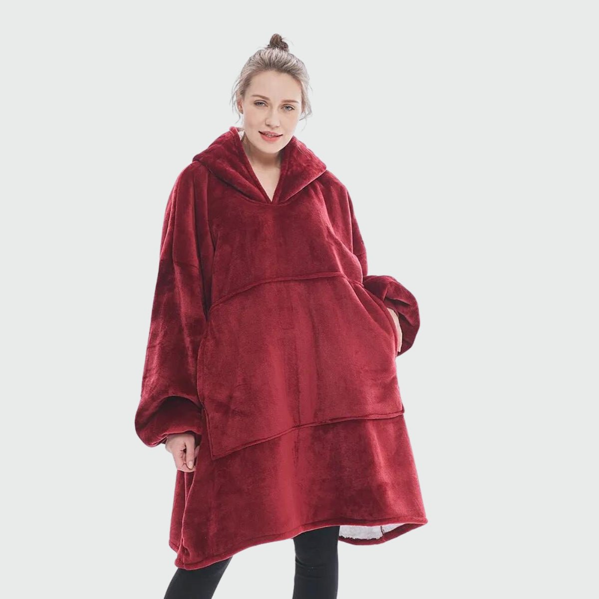 Poncho Polaire Hiver Femme Uni