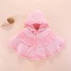 Poncho Fillette Rose à Froufrous