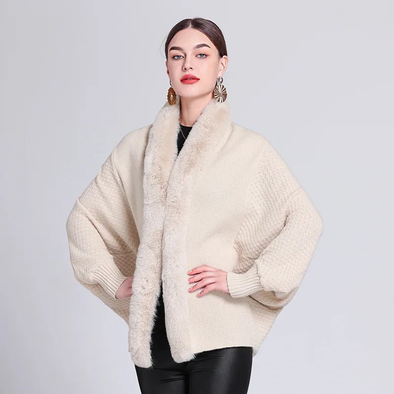 Pull Poncho Femme à Manches Longues