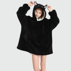 Sweat Plaid Chat Noir pour Enfant
