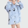 Sweat Plaid Enfant Bouledogue Bleu