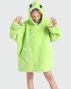 Sweat Plaid Enfant Dinosaure Vert