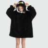 Sweat Plaid Enfant Pingouin Noir