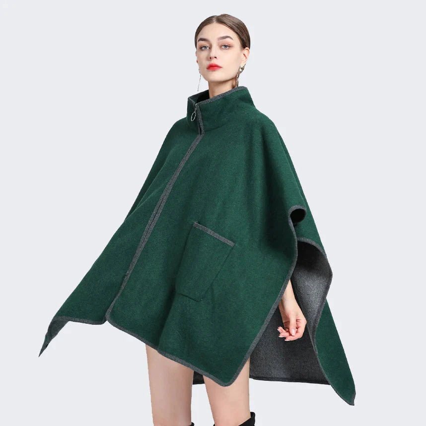 Veste Poncho Femme Zippée